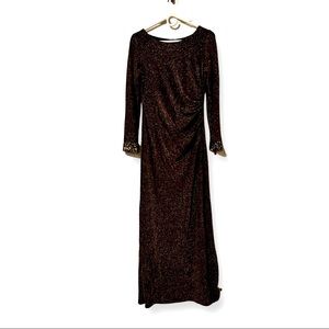 Worn once for a wedding beautiful long gown very elegant